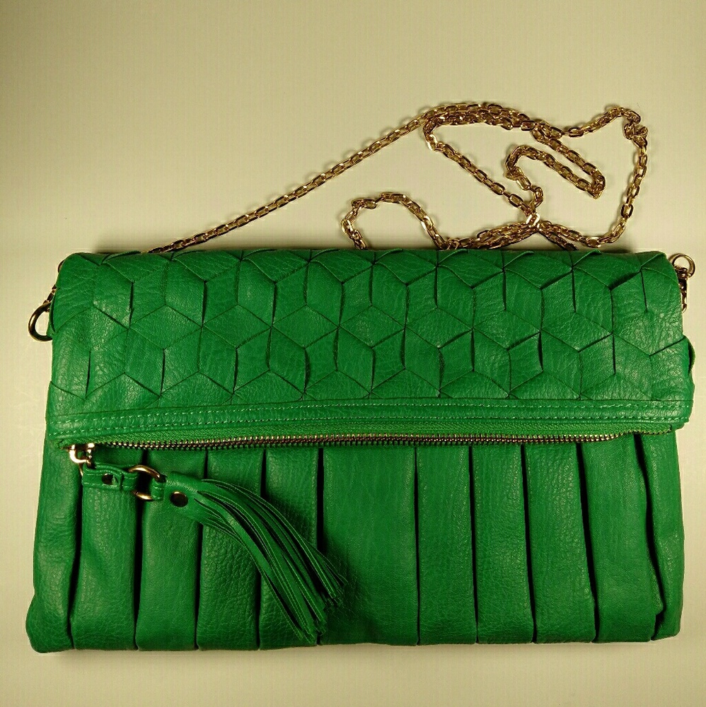 Urban Expressions Green Vegan Leather Crossbody